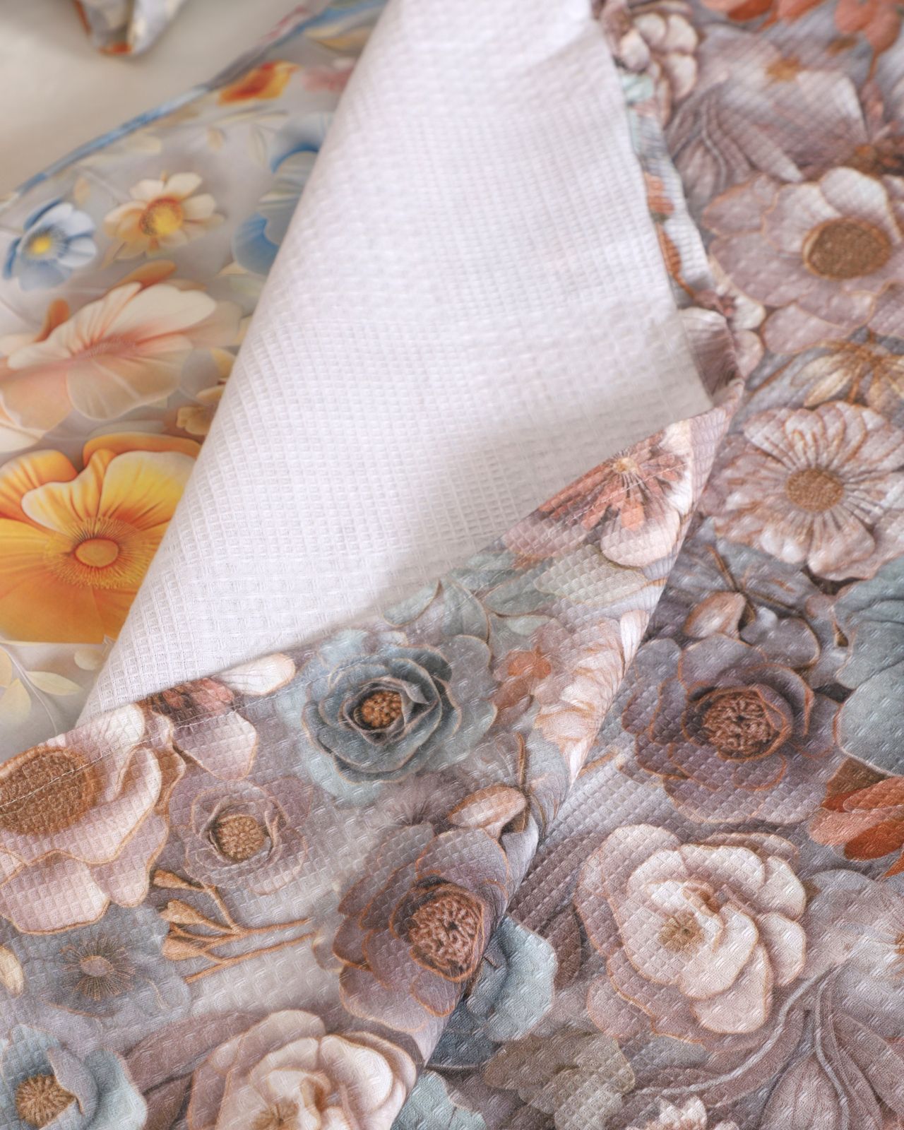 5 D DİJİTAL BASKILI Pike yatak örtüsü