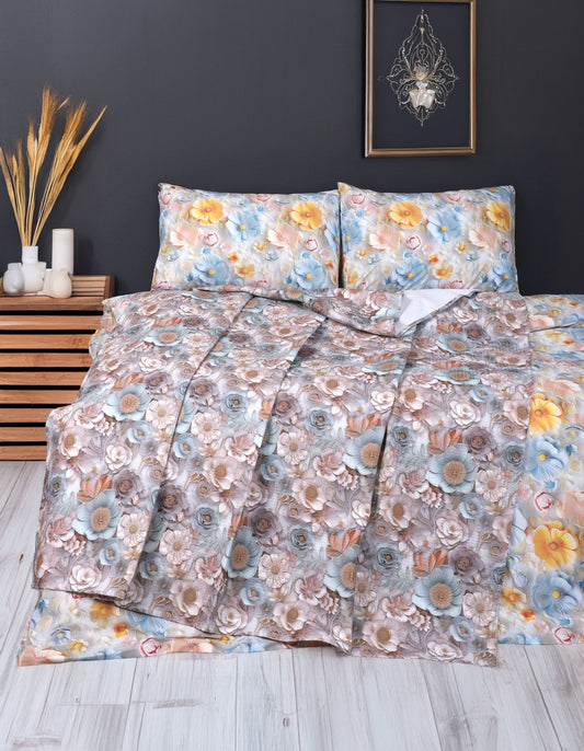 5D DİJİTAL BASKILI Çift Kişilik %100 Pamuk Nevresim Takımı