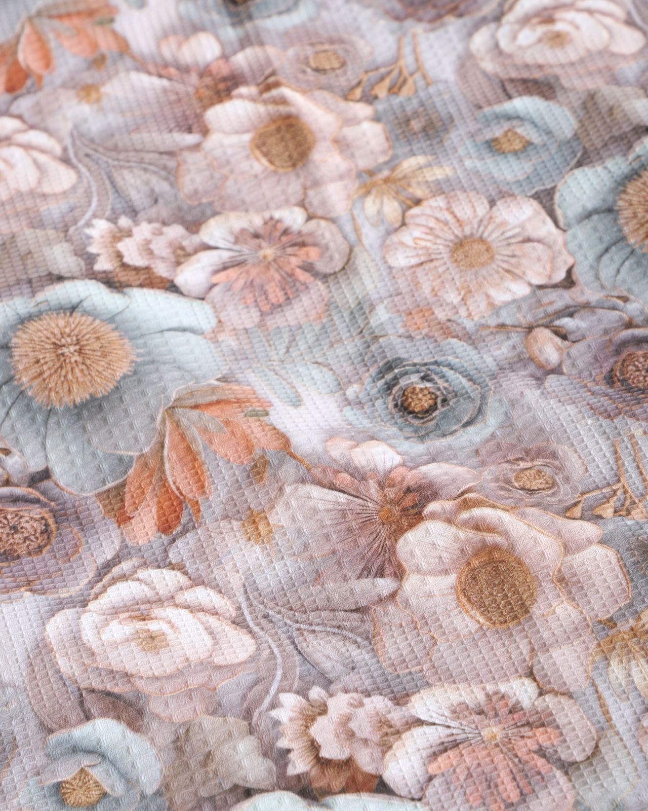 5 D DİJİTAL BASKILI Pike yatak örtüsü