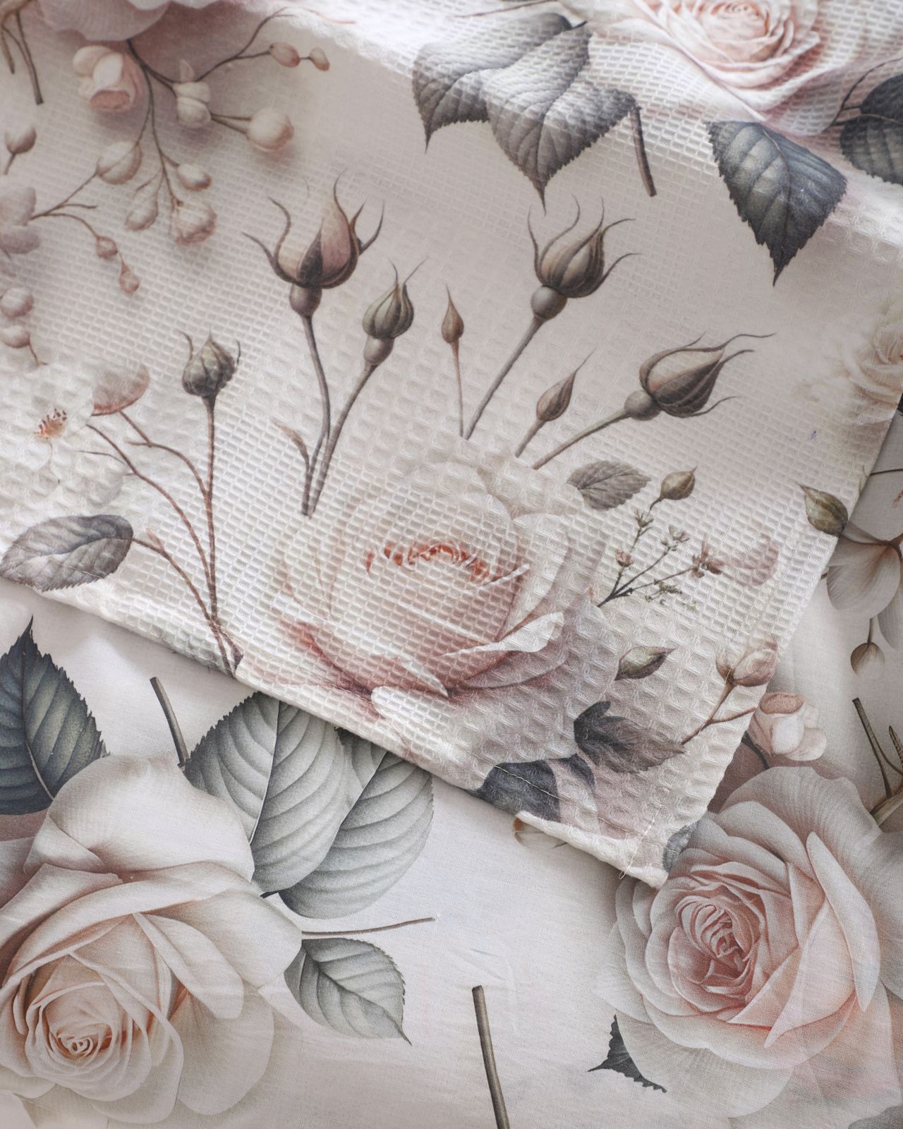 5 D DİJİTAL BASKILI Pike yatak örtüsü