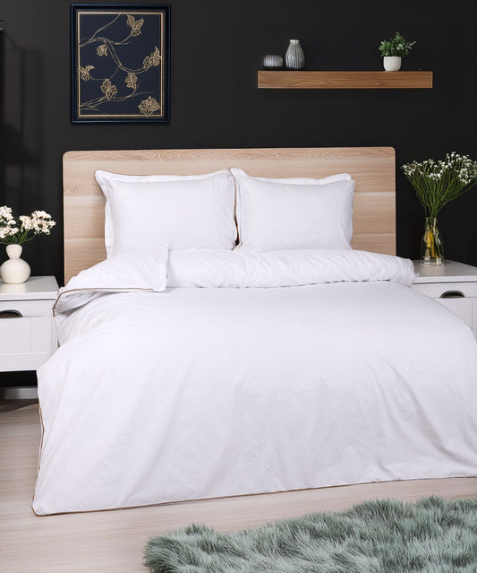 Premium Arabiyeli Beyaz Nevresim Takımı