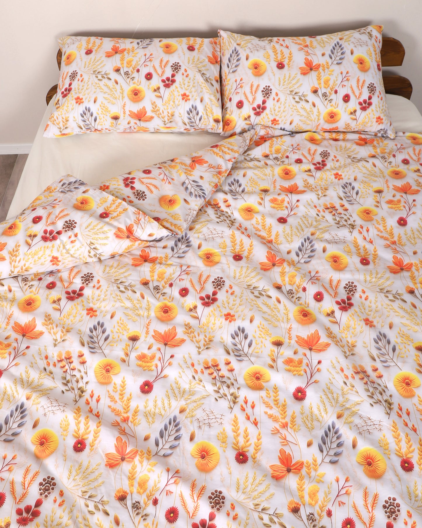 5 D DİJİTAL BASKILI Çift Kişilik %100 Pamuk  Nevresim Takımı