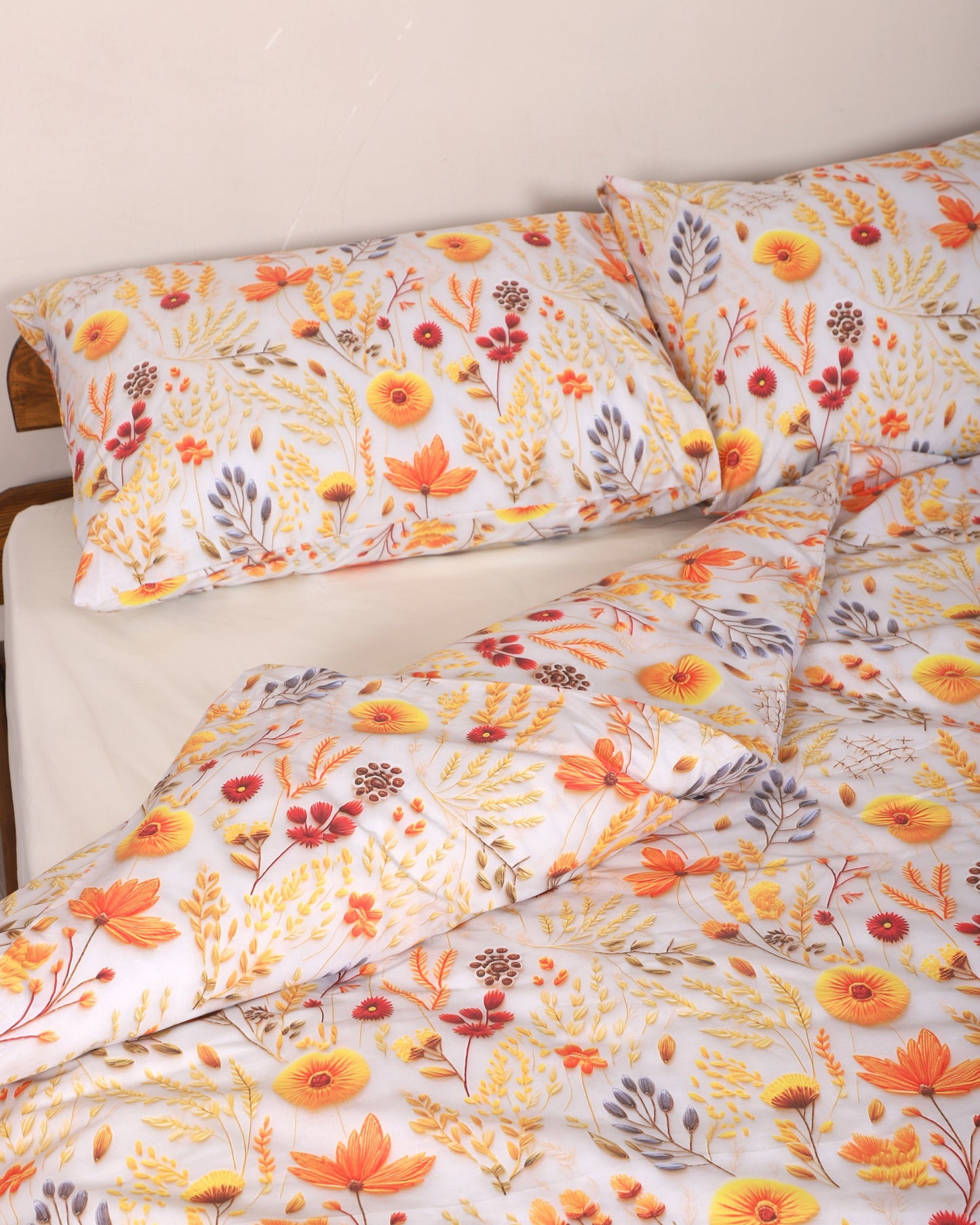 5 D DİJİTAL BASKILI Çift Kişilik %100 Pamuk  Nevresim Takımı